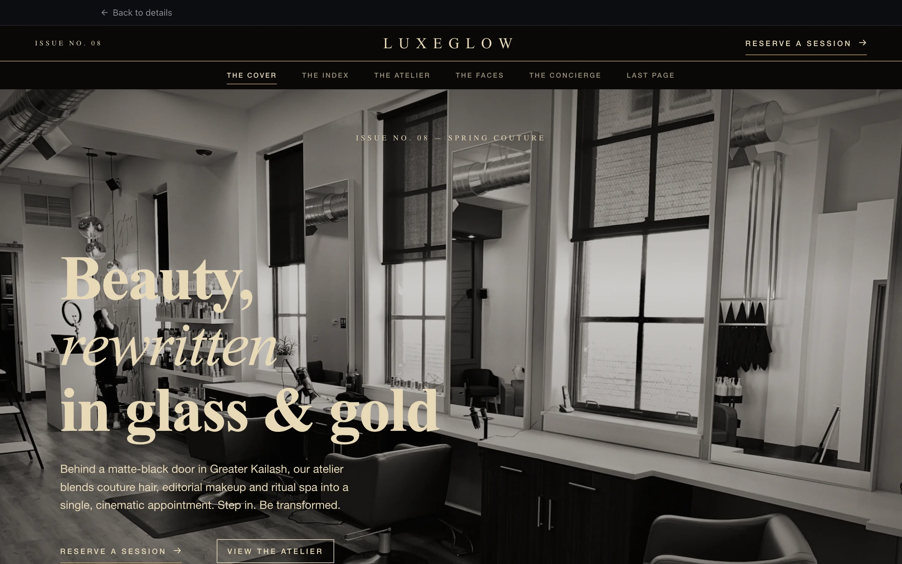 Salon / Wellness Booking System — system overview